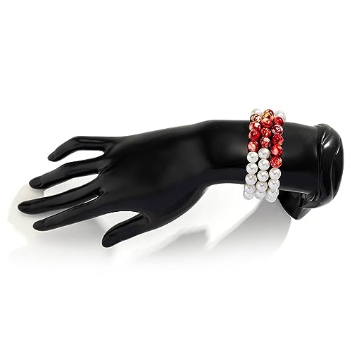 HUAANYA Halloween Blutmuster Perlen Armbänder Mode Multi Layer Imitation Perlen Roman Bangles Gothic Party Schmuck Geschenk von HUAANYA