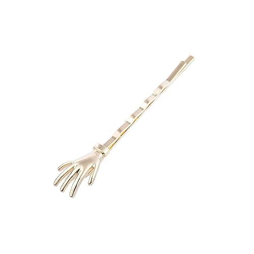 HUAANYA Metall Gold Silber Glänzend Kleines Handwavelet Haarnische Design Haarnadel Weibliche Seitenclip Kopfschmuck von HUAANYA
