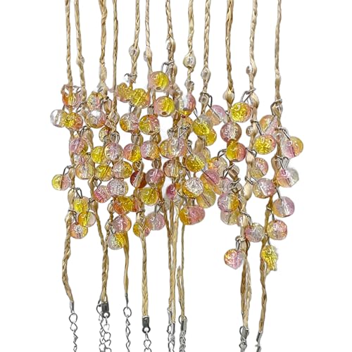 HUAANYA Mode Gras Seilarmbänder Verstellbare Kristallperlen Handgelenk Kette Anhänger Armreifen Für Paare Wunsch Schmuck Wünschen HUAANYA Mode Gras Seilarmbänder Verstellbare Kristallperlen Handgelenk Kette Anhänger Armreifen Für Paare Wunsch Schmuck Wünschen von HUAANYA