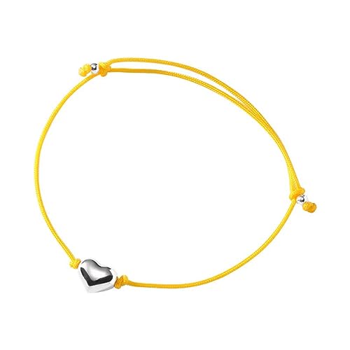 HUAANYA Muttertag Eltern Kind Einfache Armbänder Liebe Legierung Handseile Herzfarbe Gewebe Gewebtes Mehrfarbiges Einstellbares Handseil von HUAANYA