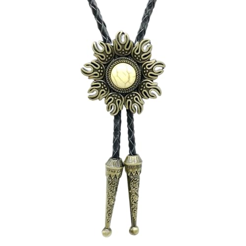 HUAANYA Sonne Form Stein Cowboy Bolo Krawatte Western Geflochten HUAANYA Sonne Form Stein Cowboy Bolo Krawatte Western Geflochten von HUAANYA