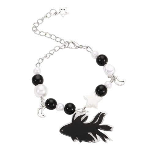 HUAANYA Stylish Acryl Und Legierungsfische Charme Armband Einstellbarer Armreifenschmuck Verblassen Resistent Für Mode Enthusiasten von HUAANYA
