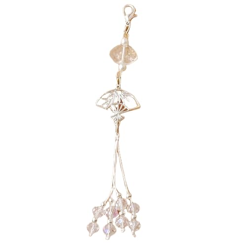 HUAANYA Trendy Shell Anhänger Bag Accessoire Zierliche Muscheln Anhängerbeutel Ornament Mit Lüfter Eleganter Telefonkettenriemendekoration von HUAANYA