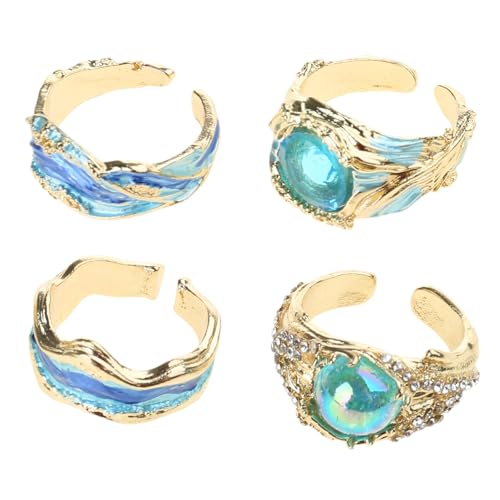 HUAANYA Verstellbare Ozeane Winken Ringe Inspirierende Meer Elegante Designs HUAANYA Verstellbare Ozeane Winken Ringe Inspirierende Meer Elegante Designs von HUAANYA