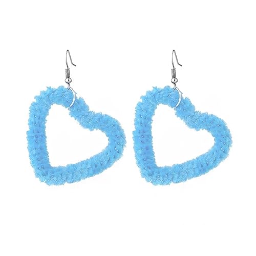 Hohl Herz Anhänger Ohrring Süßes Kühles Plüsch Herz Zauber Ohrringe Temperament Kleine Reifen Ohrringe Mode Schmuck Schmuck von HUAANYA
