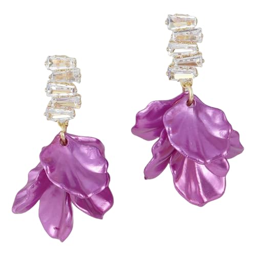 Stilvolle Koreanische Inspirierenschalenohrringe Mit Vollen Strasssteinen Und Zarten Perlen Für Trendige Damen Casual Wear Daily Put Accessoires von HUAANYA