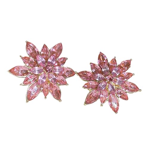 Strasssteine ​​Mehrschichtige Blumenschstene Ohrringe Kristall Blumenohrohrschstene Elegante Ohrwäsche Modeschmuck Für Frauen Mädchen von HUAANYA