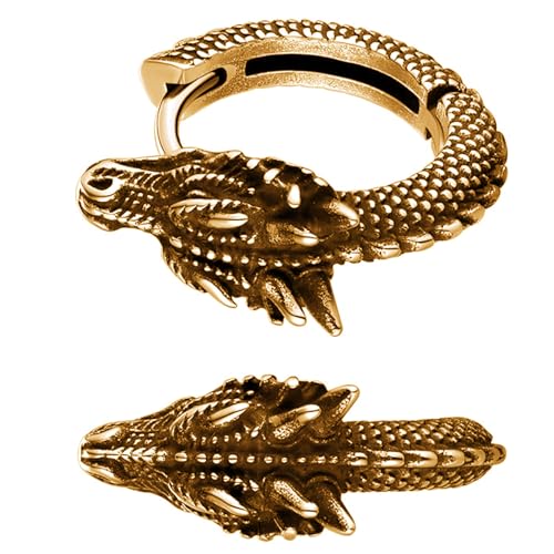 Trendy Dragon Form Hoop Ohrringe Modische Unisex Punk Accessoire Ohrzubehör Für Hip Hop Party Enthusiasten von HUAANYA