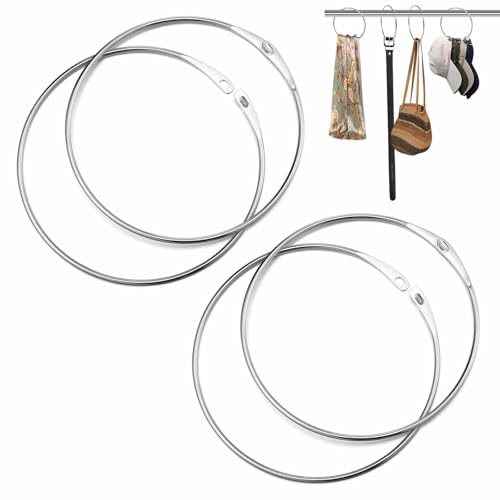 Warenring Schlüsselring mit Schnellverschluss，Großer Schlüsselring Set aus 4 Stücke, 15 cm Durchmesser, Edelstahl, hohe Kapazität, ideal für Schlüssel, Taschen, Schmuck & mehr von HUAEDNWKYI