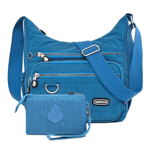 HUAERYOUYUE Schultertasche Damen Umhängetasche Wasserdichte Mode Reisetasche Leicht Seitentasche Lässige Sporttasche Büchertasche Taschen für Freizeit von HUAERYOUYUE