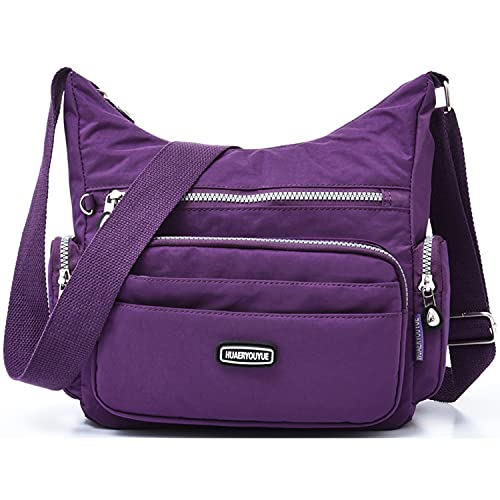 HUAERYOUYUE Umhängetasche Damen Reisetasche Wasserdichte Schultertaschen Mode Seitentasche Lässige Büchertasche Leicht Taschen Sporttasche für Freizeit von HUAERYOUYUE