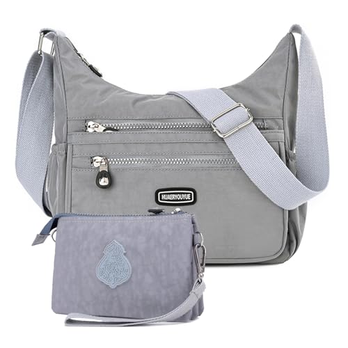 HUAERYOUYUE Wasserdichte Umhängetasche Damen Schultertaschen Mode Seitentasche Lässige Büchertasche Reisetasche Leicht Taschen für Freizeit Sporttasche von HUAERYOUYUE
