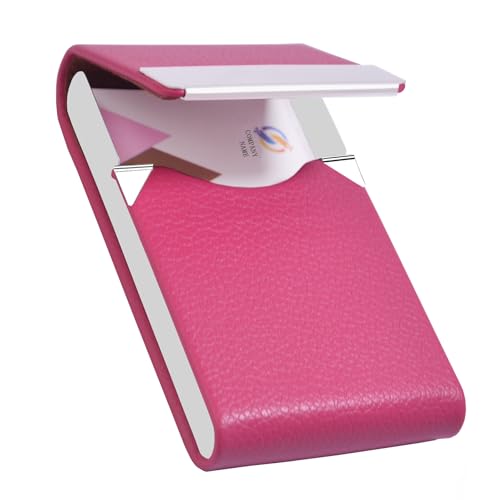 HUAHAITGCH Visitenkartenetui mit ultradünnem Design, Visitenkartenetui aus hochwertigem PU-Leder, Anzugtasche, Metall-Kartenhalter für Damen/Herren, professioneller Namenskartenhalter mit HUAHAITGCH Visitenkartenetui mit ultradünnem Design, Visitenkartenetui aus hochwertigem PU-Leder, Anzugtasche, Metall-Kartenhalter für Damen/Herren, professioneller Namenskartenhalter mit von HUAHAITGCH