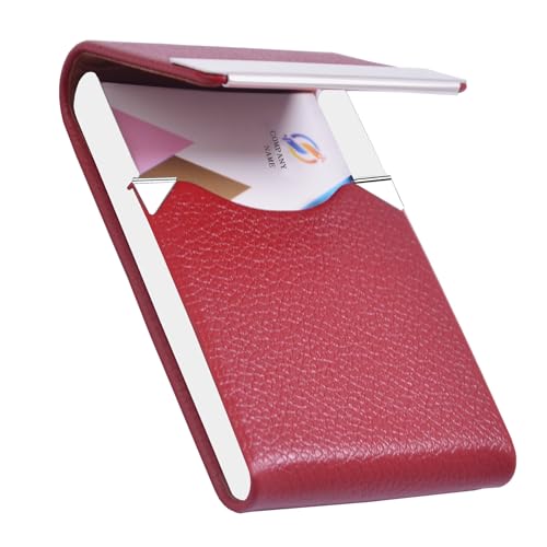 HUAHAITGCH Kohlefaser-Geldbörse mit Geldklammer, RFID-Blockierung, schlankes Design, Rot/Ausflug, einfarbig (Getaway Solids) von HUAHAITGCH