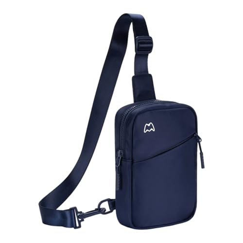 Bequeme Unisex-Umhängetasche mit belüftetem Rückenteil und stützender Struktur für Laufen, Wandern, Abenteuer, Sport, unverzichtbarer Pack, B, One Size von HUAJINGKEJI