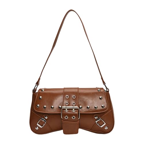 Frauen Umhängetasche Mit Schnalle Mode Achselhöhle Retro Handtasche All Matching Achselstasche Arbeitsreise Für Alltägliche Frauen Retro Achselhöhlen Trendkupplungspunkte Mode Schulter Für Arbeit von HUAJINGKEJI