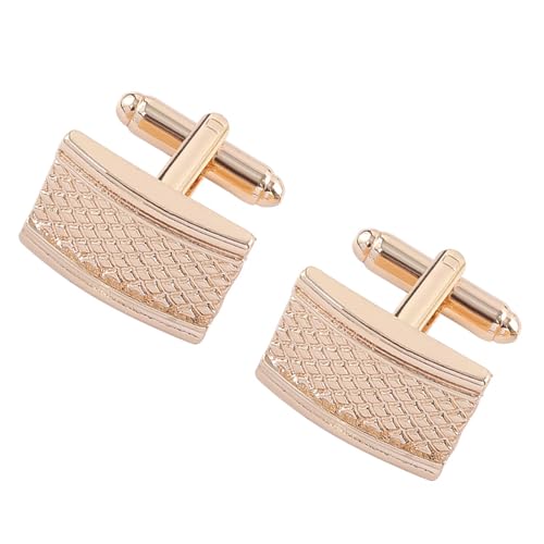 HUAJINGKEJI 1 Paar geschnitzte gestreifte Manschettenknöpfe Herren Hochzeit Business Hemd Manschettenknöpfe Mode Manschettenknopf für Party Hochzeit, As shown in the figure, Leder von HUAJINGKEJI
