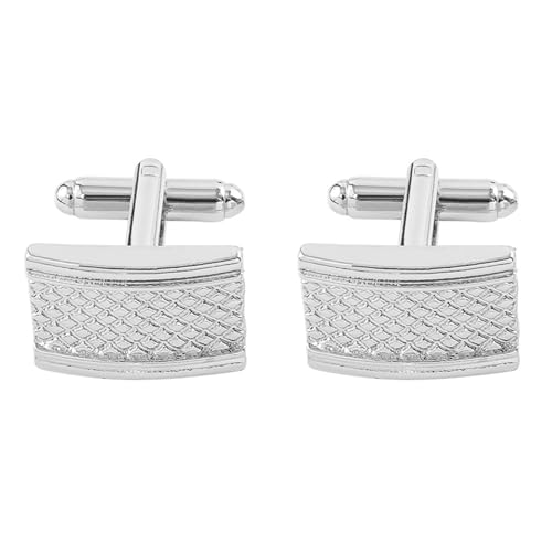 HUAJINGKEJI 1 Paar geschnitzte gestreifte Manschettenknöpfe Herren Hochzeit Business Hemd Manschettenknöpfe Mode Manschettenknopf für Party Hochzeit, As shown in the figure, Leder von HUAJINGKEJI