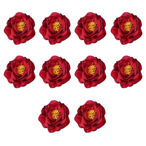 HUAJINGKEJI 10 Stück künstliche Blumen dekorative Blumen Blütenköpfe falsche Blumen kleine Blumen, As shown in the figure, Leder von HUAJINGKEJI