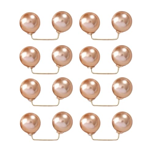 HUAJINGKEJI 8 Stück künstliche Perlen Jeans Taillenspanner Kleidung Pin Cardigan Kragen Clip für Hosen Hosen Kleid, As shown in the figure, Leder von HUAJINGKEJI