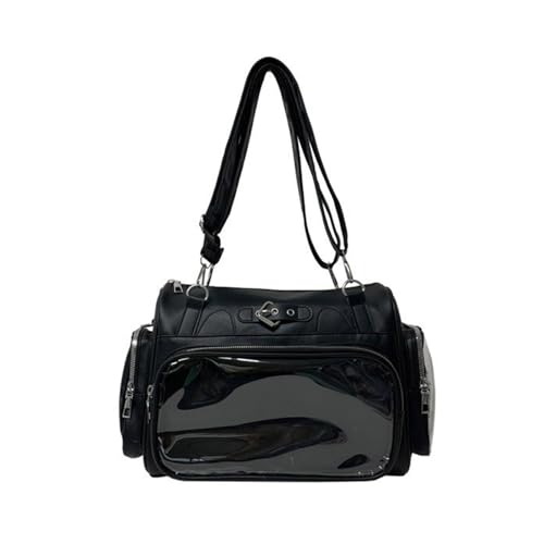 HUAJINGKEJI Anime-inspirierte, verstellbare Umhängetasche, praktisches PU-Leder, Backapck, großes Fassungsvermögen, Crossbody-Tasche für den täglichen Pendler, niedliche japanische Schultasche von HUAJINGKEJI