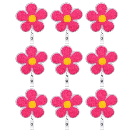 HUAJINGKEJI Blumen-Stickerei-Aufnäher mit leicht zu ziehenden Verschlüssen für Abzeichen von HUAJINGKEJI