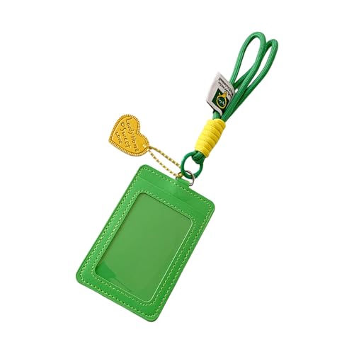 HUAJINGKEJI Bus-Kartenhüllen in Bonbonfarben, Fotokartenhalter mit Schlüsselanhänger, schöne Hülle, Fotoschutzhüllen, Busabdeckung, Schutzhülle, Bonbonfarben, grün von HUAJINGKEJI