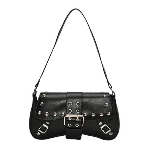 HUAJINGKEJI Damen-Clutches Geldbörse mit Schnalle, modische Umhängetasche, Tragegriff oben, PU-Leder, Achselhöhle, trendige Handtasche, Unterarm, Retro-Achselhöhle, trendige Clutch-Geldbörse, modische von HUAJINGKEJI