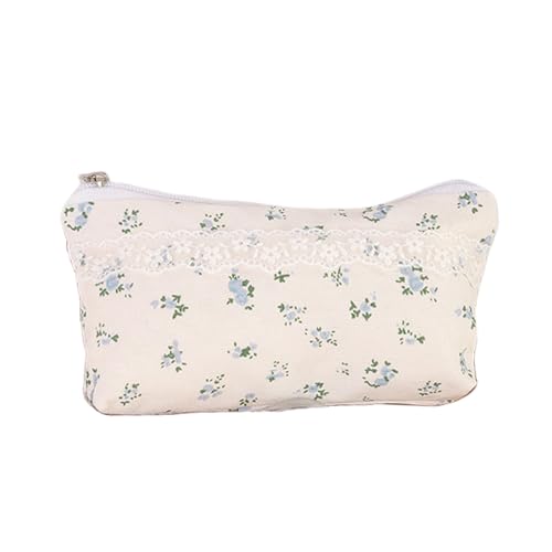 HUAJINGKEJI Federmäppchen aus Segeltuch mit Blumenmuster, große Kapazität, für Schulbedarf, tragbare Tasche für Studenten, Aufbewahrungstasche, Blumendruck, tragbare Beutelbox, Blumenblau HUAJINGKEJI Federmäppchen aus Segeltuch mit Blumenmuster, große Kapazität, für Schulbedarf, tragbare Tasche für Studenten, Aufbewahrungstasche, Blumendruck, tragbare Beutelbox, Blumenblau von HUAJINGKEJI