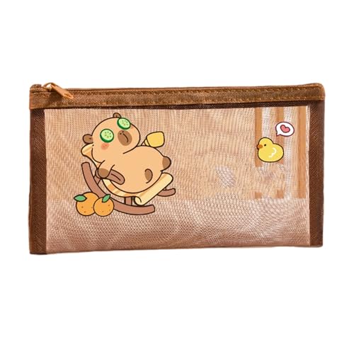 HUAJINGKEJI Federmäppchen mit Cartoon-Tiermotiv, großes Fassungsvermögen, Stifttasche, Schule, Bürobedarf für Studenten, geräumige Aufbewahrung, Capybara-Organizer-Box, Urlaub HUAJINGKEJI Federmäppchen mit Cartoon-Tiermotiv, großes Fassungsvermögen, Stifttasche, Schule, Bürobedarf für Studenten, geräumige Aufbewahrung, Capybara-Organizer-Box, Urlaub von HUAJINGKEJI