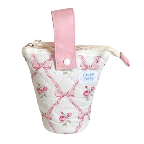 HUAJINGKEJI Federmäppchen mit schönen Schleifen, ästhetisches Etui, Stiftebeutel, Stehtasche, Schule, Bürobedarf, Stehtasche, ästhetisch, Schule, Bürobedarf, B von HUAJINGKEJI