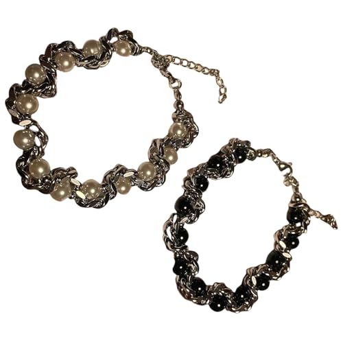HUAJINGKEJI Handgefertigter industrieller Unisex-Schmuck aus Edelstahl, kantige gedrehte Perle für Damen und Herren, gedrehtes Design, Unisex, Einheitsgröße, Wie beschrieben HUAJINGKEJI Handgefertigter industrieller Unisex-Schmuck aus Edelstahl, kantige gedrehte Perle für Damen und Herren, gedrehtes Design, Unisex, Einheitsgröße, Wie beschrieben von HUAJINGKEJI