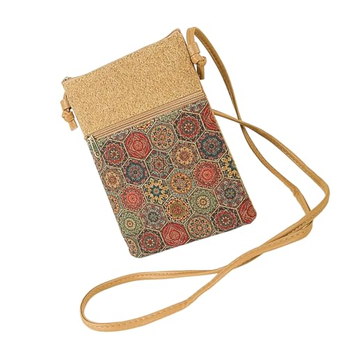 HUAJINGKEJI Kleine Damen-Umhängetasche, Blumendruck, Handy, stilvolle Kuriertasche, Geldbörse für den täglichen Gebrauch, Damen, Blumendruck, Schultertasche, Crossbody, Pendeln, Handy, Münzgeldbörse von HUAJINGKEJI