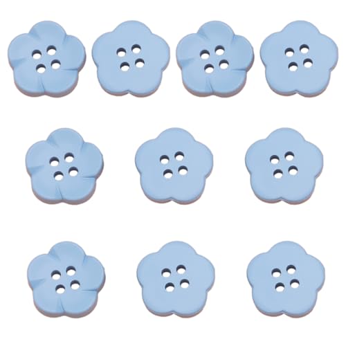 HUAJINGKEJI Knöpfe in Blumenform, 4 Löcher, bunte Knöpfe, Nähknöpfe, Kunstharzknöpfe zum Nähen, 10 Stück von HUAJINGKEJI