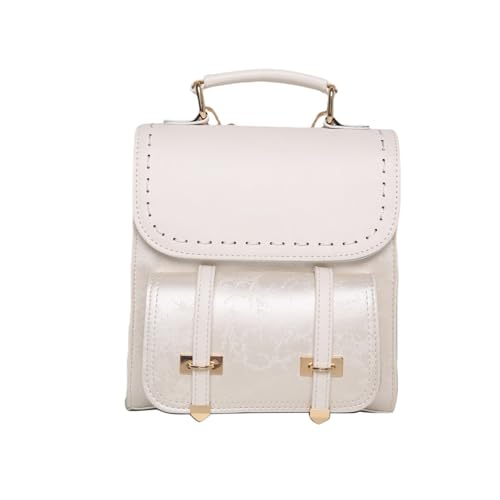 HUAJINGKEJI Lässiger Damen-Rucksack, Vintage-Stil, PU-Leder, klein, für Schule, Reisen, mit verstellbaren Trägern, Crossbody-Tasche, Wie in der Abbildung gezeigt, As shown in the picture (error 1-3cm) von HUAJINGKEJI