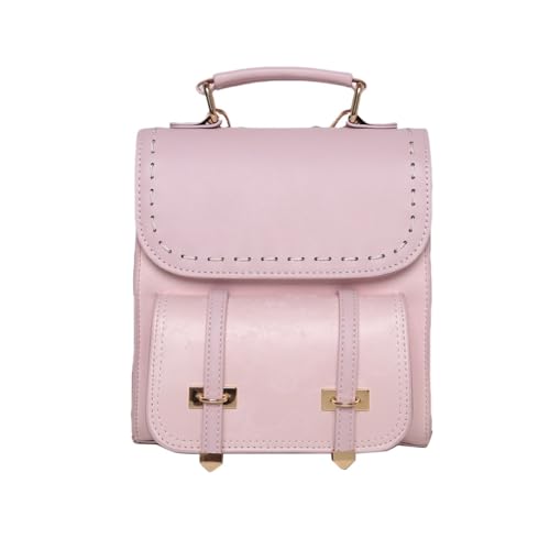 HUAJINGKEJI Lässiger Damen-Rucksack, Vintage-Stil, PU-Leder, klein, für Schule, Reisen, mit verstellbaren Trägern, rose, As shown in the picture (error 1-3cm) von HUAJINGKEJI