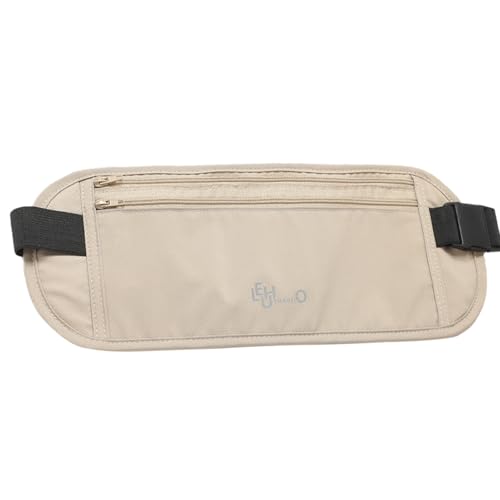 HUAJINGKEJI Modische Taschen, sichere Reisebrieftasche mit verstellbarem Riemen, versteckter Geldgürtel für Damen und Herren, khaki, 34*13.5, Schulterhandtasche von HUAJINGKEJI