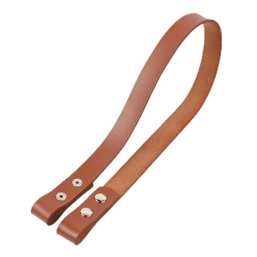 HUAJINGKEJI PU-Leder-Ersatzriemen mit Knopf für Handtaschengriffe, braun, 56cm after installation von HUAJINGKEJI