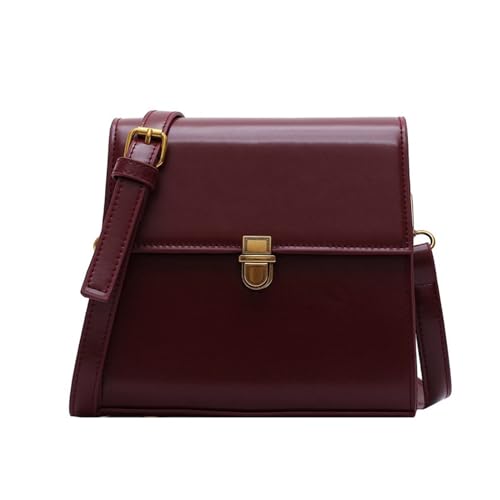HUAJINGKEJI Quadratische Damen-Umhängetasche, PU-Leder, modische Umhängetasche, einfache Tasche, koreanische Handtasche, Wie in der Abbildung gezeigt, As shown in the picture (1-3cm error) von HUAJINGKEJI