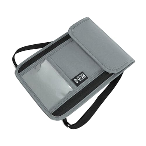 HUAJINGKEJI Reisebrieftasche mit RFID-blockierender Reisepasshülle für einfaches Reisen, einfaches Design, für Herren, Reisepass, Organizer, Etui, grau, One Size von HUAJINGKEJI