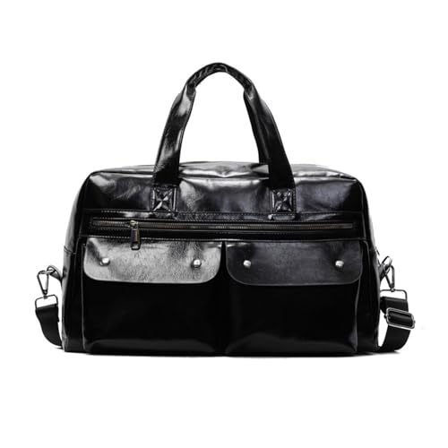 HUAJINGKEJI Stilvolle Pendlertasche, reichlich Stauraum, leichte PU-Konstruktion, multifunktionale Taschen, verstellbare Schultertasche, stilvolle PU-Umhängetasche für Damen, Schwarz , One Size von HUAJINGKEJI