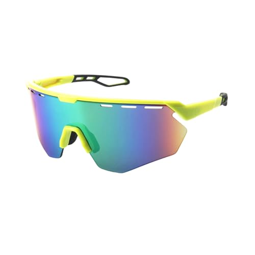 HUAJINGKEJI Stilvolle Unisex-Sonnenbrille für Strand- und Bergabenteuer, schützende Unisex-Sonnenbrille, farbige Gläser, Hochleistungs-Fahrradbrille, Leuchtend fluoreszierendes G HUAJINGKEJI Stilvolle Unisex-Sonnenbrille für Strand- und Bergabenteuer, schützende Unisex-Sonnenbrille, farbige Gläser, Hochleistungs-Fahrradbrille, Leuchtend fluoreszierendes G von HUAJINGKEJI