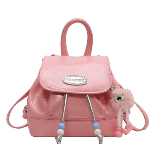HUAJINGKEJI Stilvoller und Damen Schulranzen Casual Rucksack Kleiner Rucksack für Alltag, rose, Size:app. 19x9x16cm /7.48x3.54x6.29in von HUAJINGKEJI