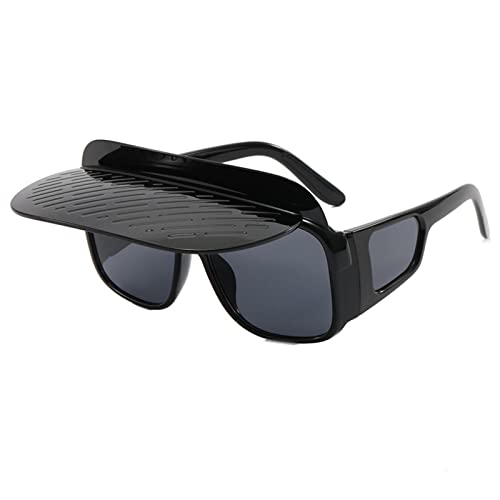 HUAJINGKEJI Vintage-Sonnenbrille mit dickem Rahmen, mehrfarbig, Vintage, futuristisch, Schwarz, für Herren, Weiß, Hellschwarzer Rahmen G HUAJINGKEJI Vintage-Sonnenbrille mit dickem Rahmen, mehrfarbig, Vintage, futuristisch, Schwarz, für Herren, Weiß, Hellschwarzer Rahmen G von HUAJINGKEJI