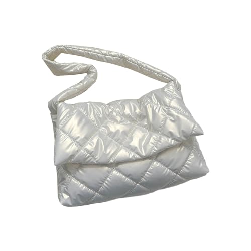 Herbst Winter Crossbody Tasche für Frauen Mädchen Koreanische Handtasche All-Matching Schulter Weibliche Kuriertaschen Einkaufen Frauen Daunen Baumwolle Polsterung Handtasche Winter Gesteppte Schulter von HUAJINGKEJI