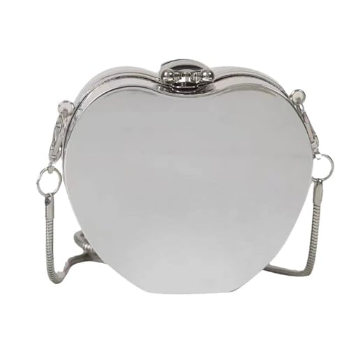 Kompakte, funktionale Make-up-Tasche aus Acryl, elegante Schultertasche, Umhängetasche für den täglichen Gebrauch, silber von HUAJINGKEJI