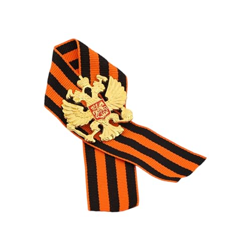 Leichte Brosche mit doppelköpfigem Anstecknadel, Symbolik-Brosche für den täglichen Gebrauch, farbecht, patriotische Band-Brosche, Einheitsgröße, Wie beschrieben von HUAJINGKEJI