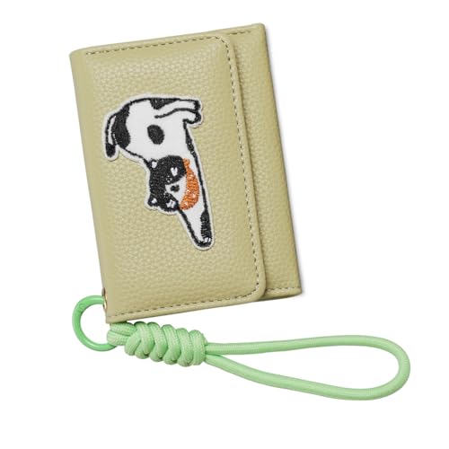 Leichte Geldbörse für Tierliebhaber, PU-Leder, Kartenhalter, tragbare Münzbörse, leicht zu greifen, leicht, hängende Münzbörse, lichtgrün, Mass Beauty von HUAJINGKEJI