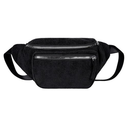 Modische Gürteltasche für Damen überall Crossbody-Gürteltasche mit verstellbaren Trägern, Schulter-Geschenke, Crossbody-Slings, Fannys, Taschen, Brusttaschen für Damen, Schwarz , Mass Beauty von HUAJINGKEJI