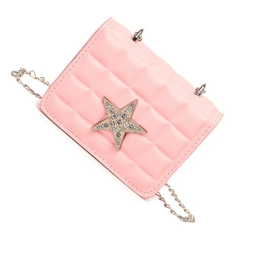 Trendige Damen-Umhängetasche, Strass, Stern, Dating PU-Leder, Crossbody-Kette, klein, quadratisch, Damen, Strass, Stern, Crossbody, stilvoll, modisch, trendig, a, One Size von HUAJINGKEJI